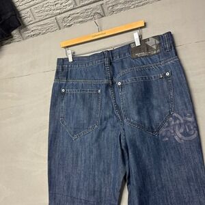 Rocawear Mens Jeans W38 Dark Wash Straight Leg Denim Pants